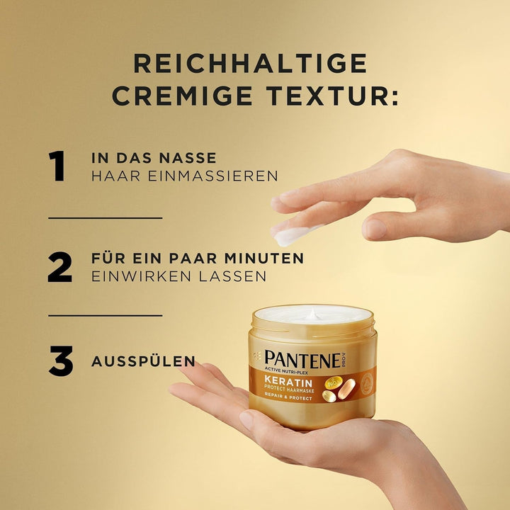 Pantene Pro-V Repair & Care Keratin Protect Hair Mask 500ml pentru păr uscat și deteriorat Ajută la repararea a 6 luni de deteriorare în doar 1 aplicare, cu Formula Pro-V și Active Nutri-Plex Masca de par Naty Shop