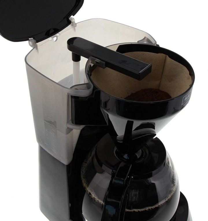 Melitta Easy Timer - Cafetieră cu filtru - Cu ulcior din sticlă - Funcție temporizator - Stop picurare - 10 cești - Negru (1010-14)