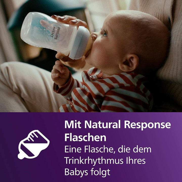 Philips Avent Elektrische Natural Motion Milchpumpe - Set Zum Abpumpen, Aufbewahren Und Füttern Inkl. Flaschen, Schnuller Und Becher (Modell SCD340/31)