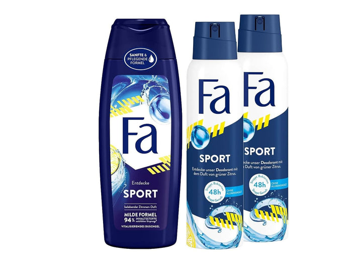 FA Gel de duș Sport, pachet de 6 x 250 ml