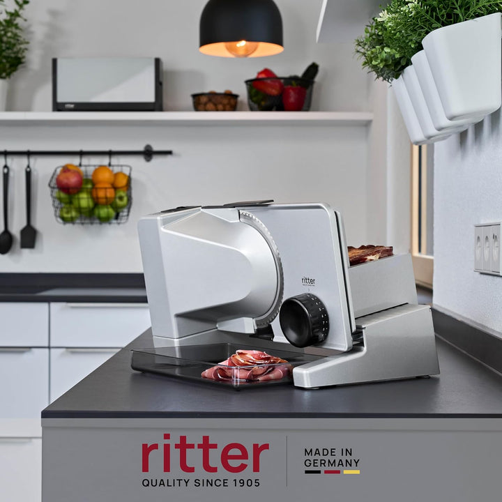 Ritter Serano 7 Duo plus Elektrischer Allesschneider & Aufschnittmaschine Aus Vollmetall, Made in Germany