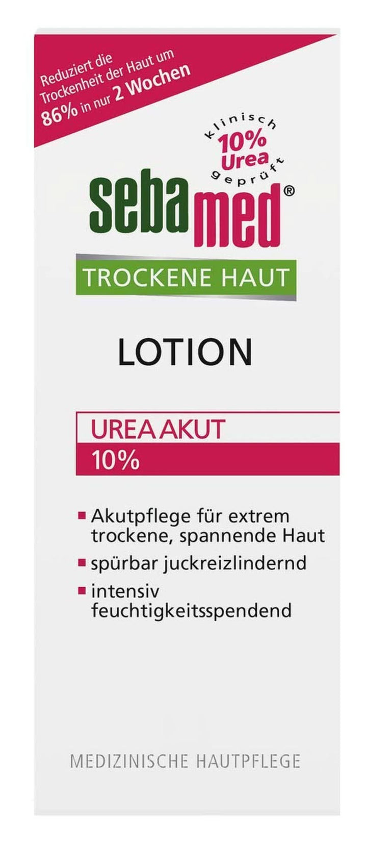 Sebamed Urea Akut, ameliorează vizibil senzația de tensiune, rugozitate și mâncărime, 200 ml