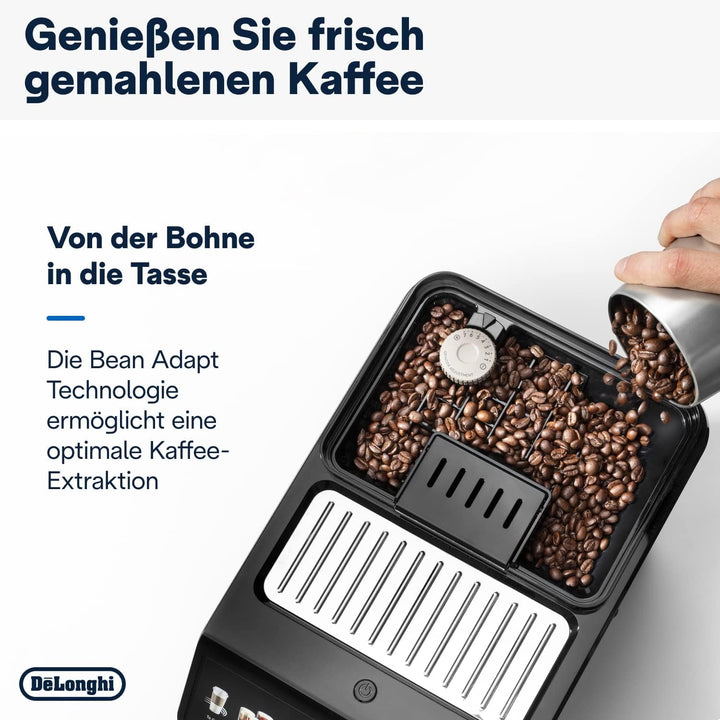 De'Longhi Eletta Explore Cold Brew ECAM452.67.G Espressor complet automat cu sistem Latte Crema Milk, băuturi calde și reci prin simpla apăsare a unui buton, ecran tactil color TFT de 3,5 inci, include cafetieră, gri închis