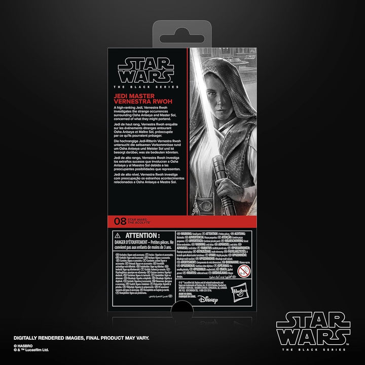 Star Wars Seria Neagră Maestrul Jedi Vernestra Rwoh, Acoliții Figura de acțiune de colecționat (15 Cm)