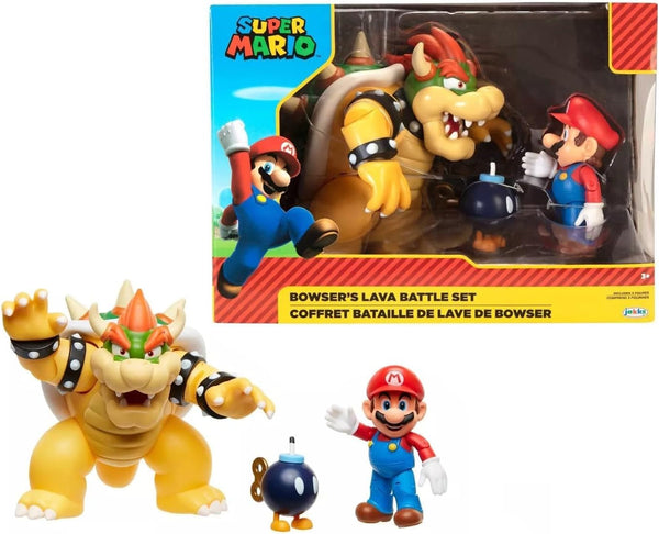 Nintendo Super Mario Bowser 18Cm Vs. Mario Set de figuri (Valul 1)