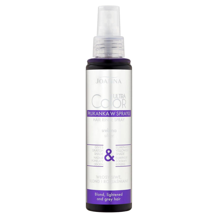 Joanna Ultra Color - Balsam de culoare roz pentru păr blond și deschis - Roz pastel - Strălucire naturală - Elimină nuanța galbenă din părul gri-blond - Efect temporar - 150 ml Vopsea pentru par Naty Shop Spray gri cenușiu nuanță de blond 150 Ml (1 pachet)