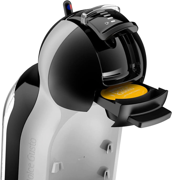 Espressor De'Longhi Mini Me pentru capsule de cafea Dolce Gusto pentru espresso cu 3 pachete de cafea, EDG155.BG, 0,8 L, negru, gri