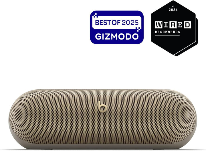 Beats Pill - Difuzor Bluetooth wireless și încărcător portabil prin USB-C, autonomie de până la 24 de ore, rezistent la apă IP67, compatibil cu Apple și Android - Champagne