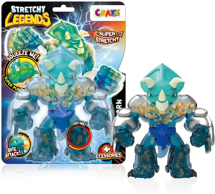 STRETCHY LEGENDS D'Molition - Figurine de acțiune elastice pentru copii, figuri de supereroi elastice pentru a colecta cu umplutură de slime
