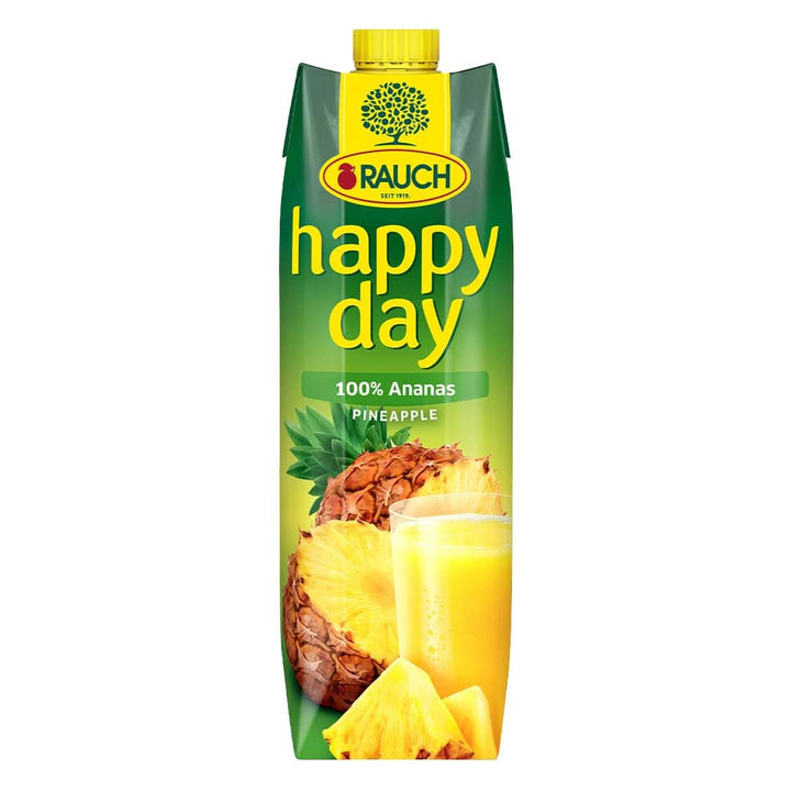 Rauch Happy Day Ananas | Explozie de arome tropicale | Fabricat din 100% suc concentrat de ananas | 6 x 1 litru,Tetra Prisma