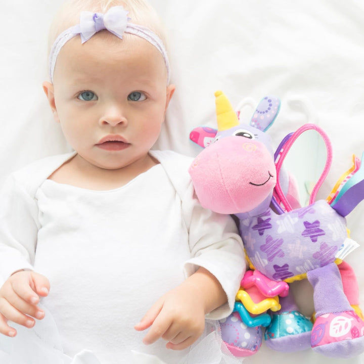 Playgro activity friend unicorn Stella, remorcă pentru cărucior, de la 0 luni, roz/violet, 40183 Jucarii Bebe Naty Shop