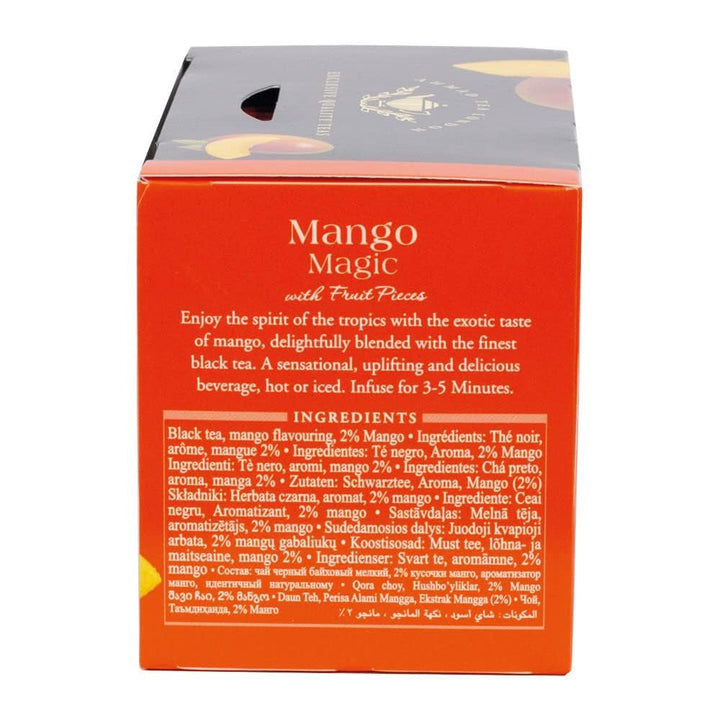 Ahmad Tea – Mango Magic | Ceai negru cu aromă de mango | 20 pliculețe de ceai de 2 g | Pliculețe de ceai cu bandă
