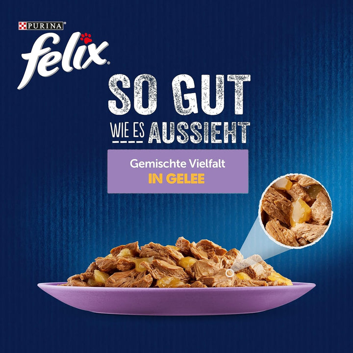 as good as it looks varietate mixtă în jeleu hrană umedă pentru pisici 44X85G săculeți (pachet cu 2)
