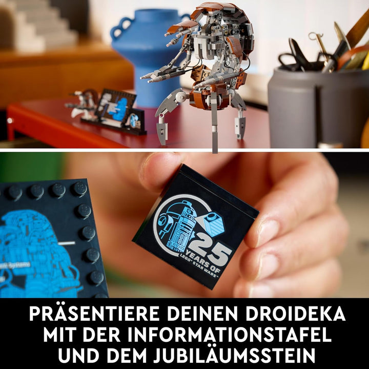Set LEGO Star Wars Droideka, Kit model droid pentru adulți, decor pentru birou, obiect de colecție, idee de cadou pentru bărbați și femei 75381
