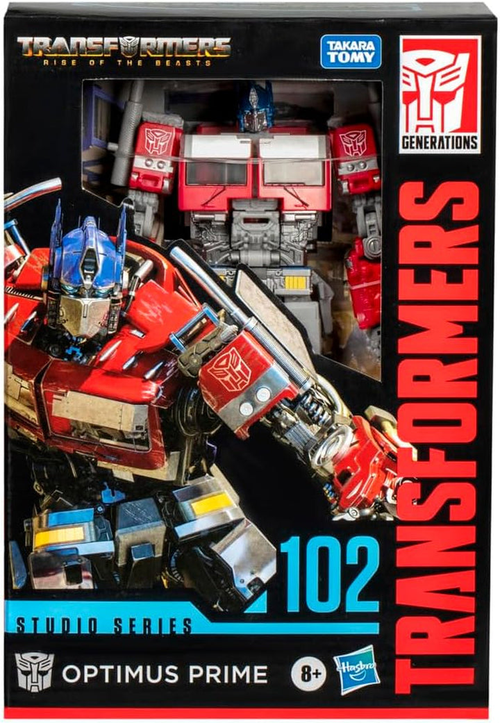Transformers Studio Series Voyager Class Rise of the Beasts 102 Optimus Prime figurină de acțiune, roșu, alb, albastru