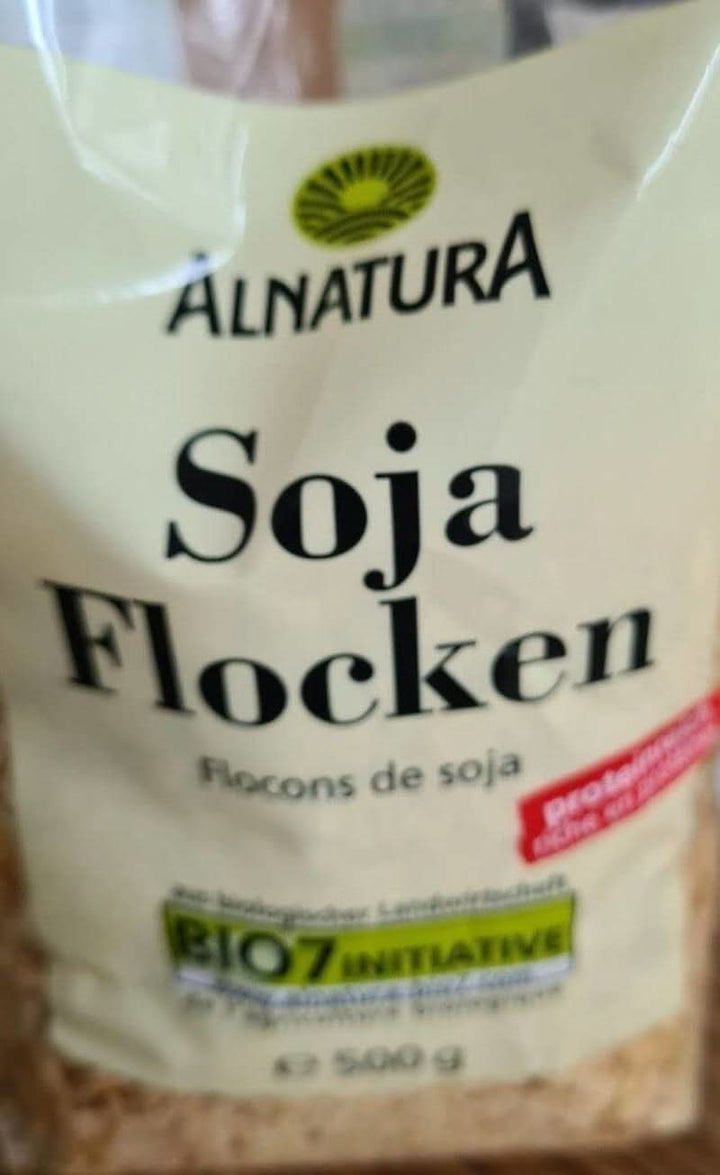 Fulgi de soia bio, 500 grame