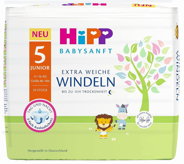 Scutece Hipp Babysanft Junior 5 Carry, pachet de 3 (3 X 29 bucăți)