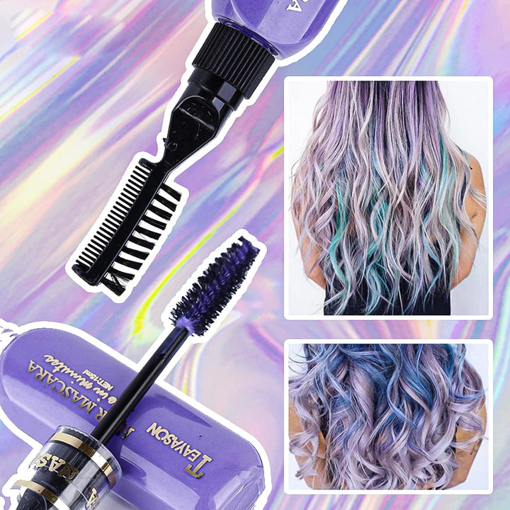 13 bucăți cretă de păr pieptene lavabil pentru fete, set temporar de mascara lavabil pentru copii, 13 culori vopsea de păr de Halloween, pentru carnaval, cosplay, petrecere, Crăciun Halloween birthday Vopsea pentru par Naty Shop