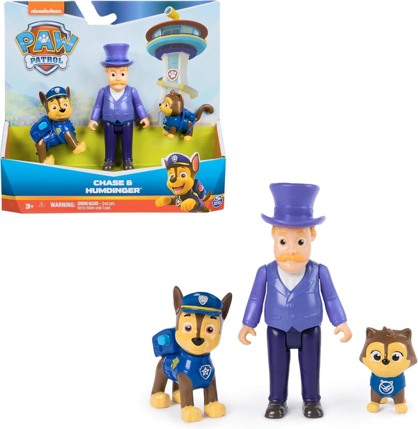 PAW PATROL Hero Pups - Set de figurine de acțiune cu 1 figurină de câine Chase, 1 figurină de pisică chaos și 1 figurină de primar know-it-all, jucărie potrivită pentru copii cu vârsta de peste 3 ani