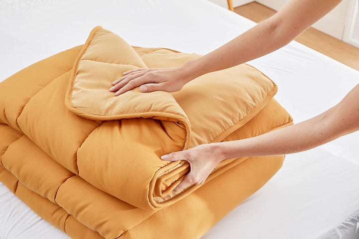 Pikolin Home - Plapumă reversibilă 300 G - umplutură nordică bicoloră - pentru pat 150 - confortabilă, caldă, respirabilă, albastru, 240 X 220 cm Plapumi si pilote Naty Shop