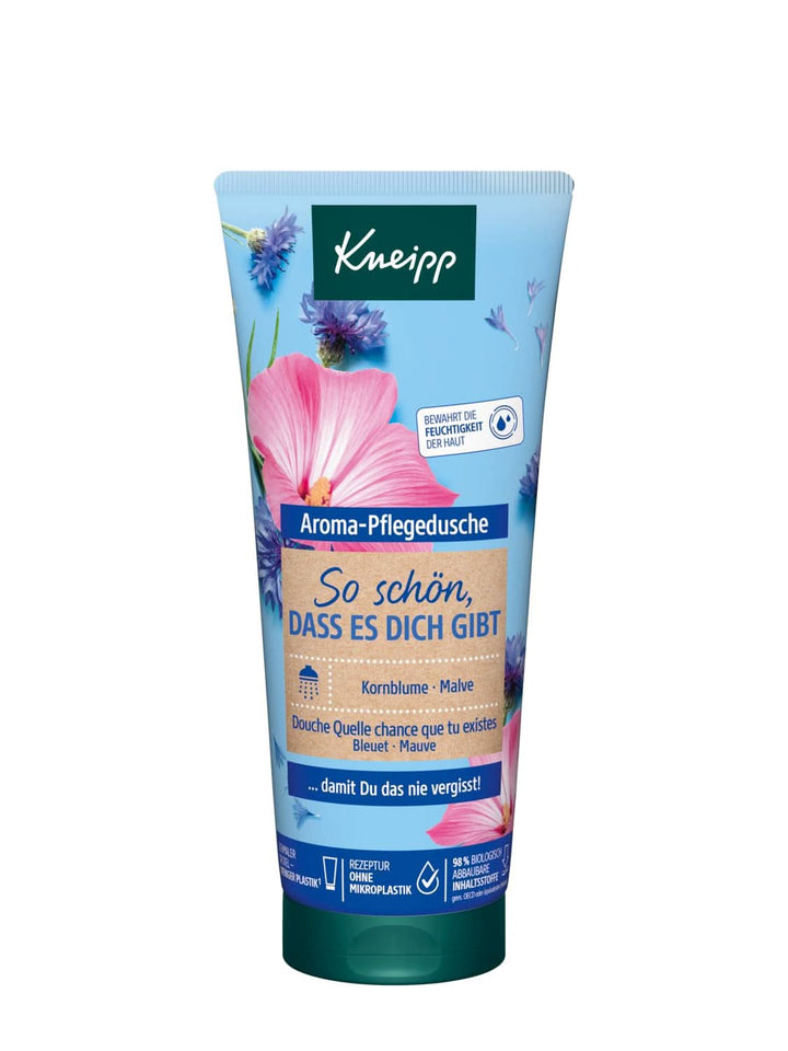 Kneipp Aroma, gel de duș aromat cu extracte naturale de albăstrele, malva și ulei hrănitor natural, 200 ml