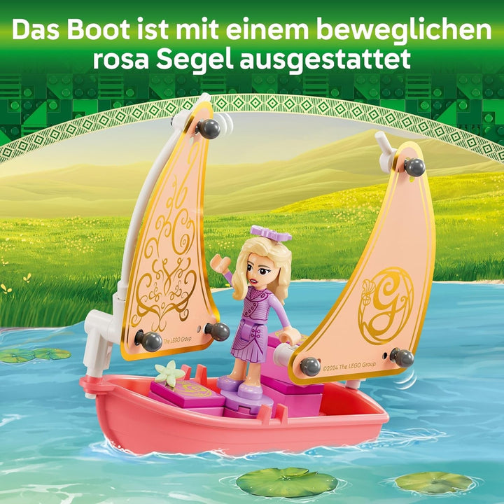 LEGO Wicked Glinda, Elphaba și Nessarose la Universitatea Shiz, barcă cu pânze și 3 figurine, barcă de jucărie, cadou pentru fete și băieți de la 7 ani, iubitorii casei de păpuși 75681