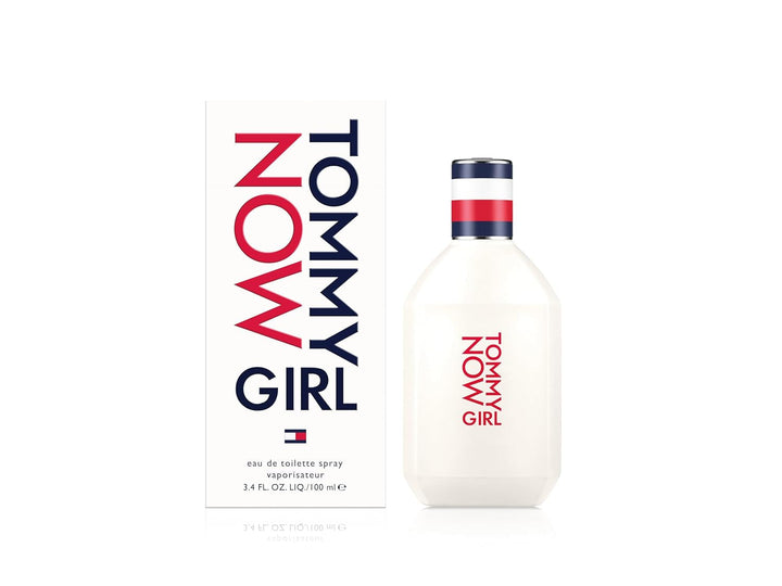 – TOMMY NOW GIRL Eau De Toilette 100 ml – Parfum pentru femei – Aromă floral-fructată – Proaspăt și cu note citrice – într-o sticlă de sticlă albă
