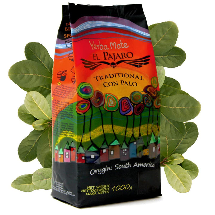 Ceai Yerba Mate Tradicional 1 kg ● Ceai natural paraguayan Yebra Mate ● Ceai Mate afumat ● În plus, 50 g ceai Yerba Mate Mateine Caffeine ● Frunze și bețe de ceai Mate măcinate