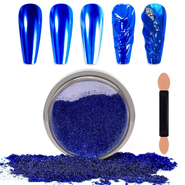 Chrome Nagel Pulver Spiegel Effekt Metallic Staub Holographische Glitter Glasierte Maniküre Dekoration Reflektierendes Pigment Für DIY Gel Polish Nail Art, Harz Handwerk, Geschenke Für Gold