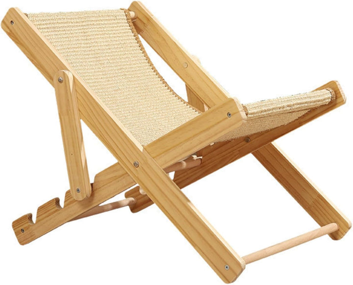 Pat reglabil pentru pisici, șezlong pentru pisici din sisal, pat pentru pisici din sisal, hamac pliabil pentru pisici, șezlong pentru pisici cu o capacitate de încărcare de 10 kg, reglabil pe 4 niveluri, pentru câini de talie mică, pisici, animale mici