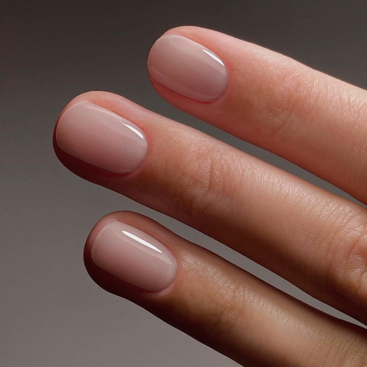 Ojă gel roz transparent – 16 ml, nuanța pielii, lampă LED translucidă pentru unghii, ojă gel pentru unghii, model Nail Art M087