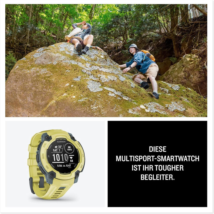 Garmin Instinct E 45mm - Smartwatch GPS rezistent la apă, cu design robust, cu ecran de 1,2" pentru utilizare în aer liber, alergare, ciclism și multe altele - cu măsurare a ritmului cardiac, navigare precisă și numeroase funcții inteligente