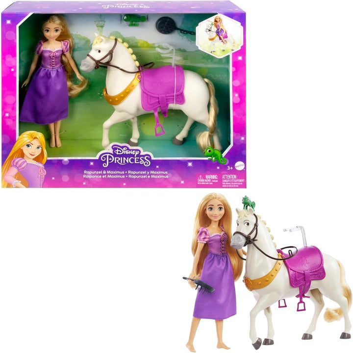Disney Princess HMV99 - Păpușă Rapunzel mobilă și turn de joacă cu distracție pe tot parcursul, 6 zone de joacă și 15 accesorii, inspirat de filmul Disney, jucării pentru păpuși de la 3 ani
