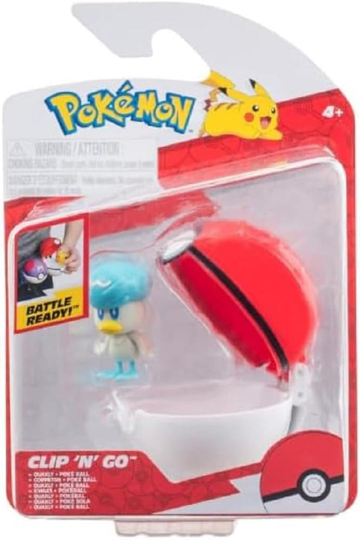 Pokémon PKW3629 - Clip'N'Go Poké Ball - Felori și Poké Ball, Poké Ball oficial cu figură de 5 cm