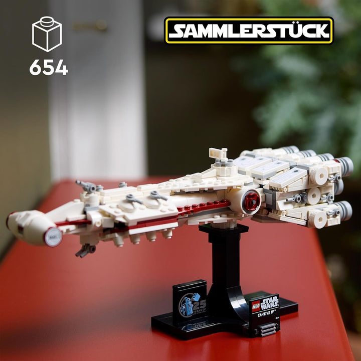 LEGO Star Wars: Tantive IV, model de navă stelară din Star Wars: O nouă speranță de construit și colecționat pentru adulți, Starfighter legendar, cadou minunat pentru fani 75376