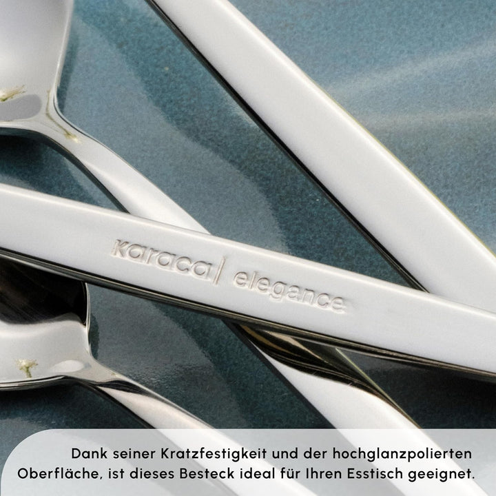 Karaca Thor 84-Teiliges Tafelbesteck Mit Schachtel, Edelstahl in Eleganter Box Stilvolles Und Hochwertiges Besteck Für Anspruchsvolle Tischkultur