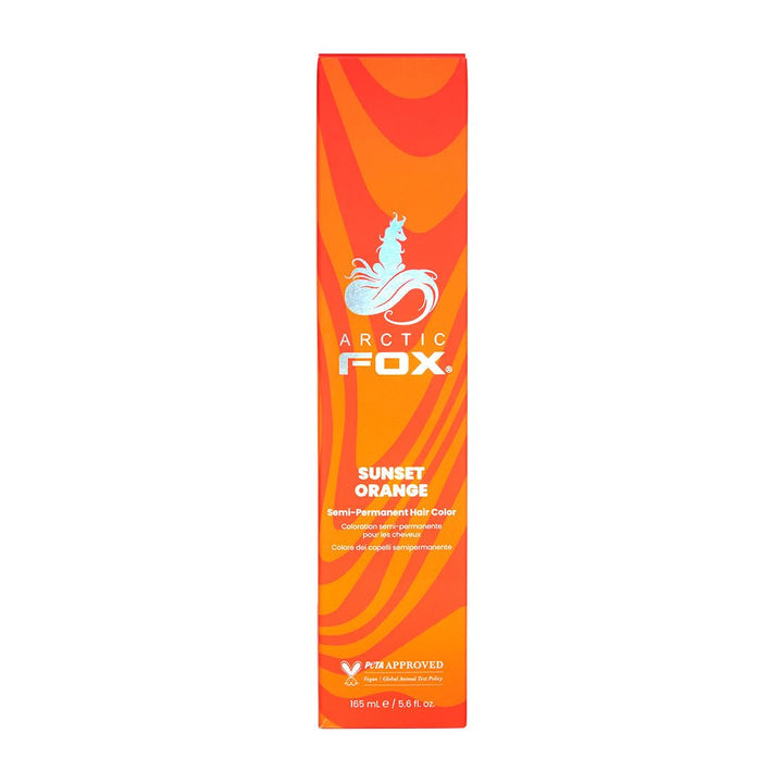 100% vegan și fără cruzime Vibrant Semi Permanent Hair Colour Dye - Purple AF 165 ml e Vopsea pentru par Naty Shop Portocaliu apus de soare