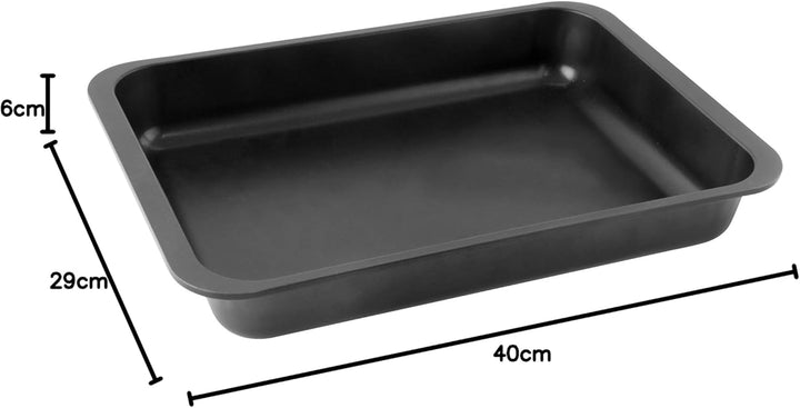 Zenker Ofenbackform (40 X 6 X 29 Cm) SPECIAL COOKING, Rechteckige Ofenform Mit Antihaftbebeschichtung, Backform Mit Extra Hohem Rand (Farbe: Schwarz), Menge: 1 Stück