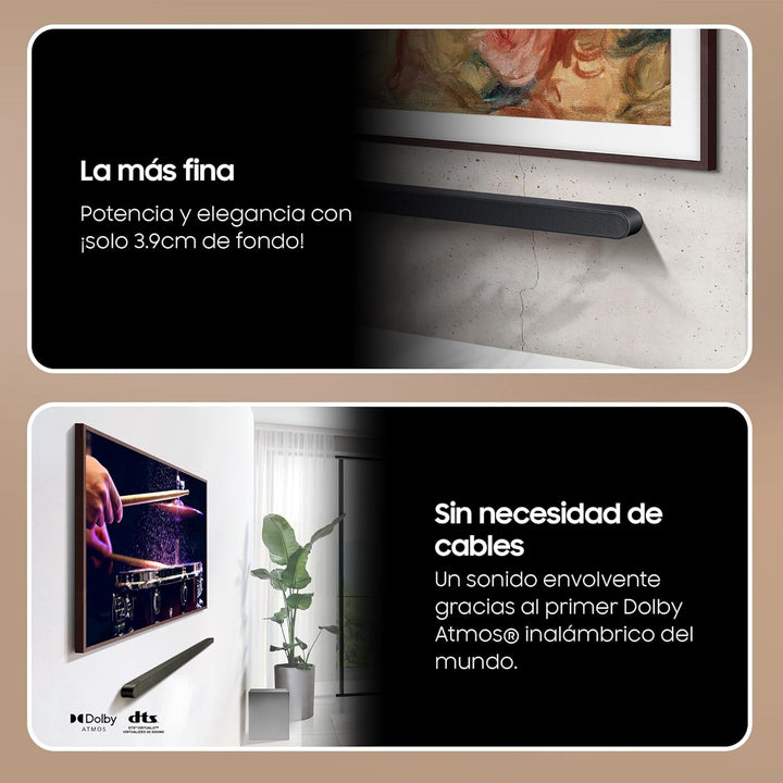 SAMSUNG Soundbar HW-S700D/ZF - Ultra Slim-Design, Dolby Atmos Kabellos, Q-Symphony, 3.1 Kanäle Und Spacefit Sound