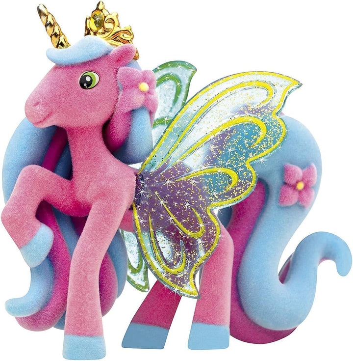 Galupy Unicorn - Pachet de 3 figurine unicorn, jucării unicorn de colecționat, figurine ponei cu aripi strălucitoare și cristal Swarovski