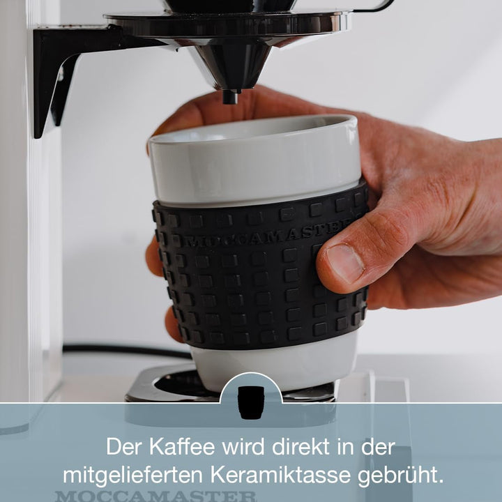 Moccamaster Cup-One, Cafetieră mică, Cafetieră cu filtru, Off-White, 300ML, Cremă, Culoare