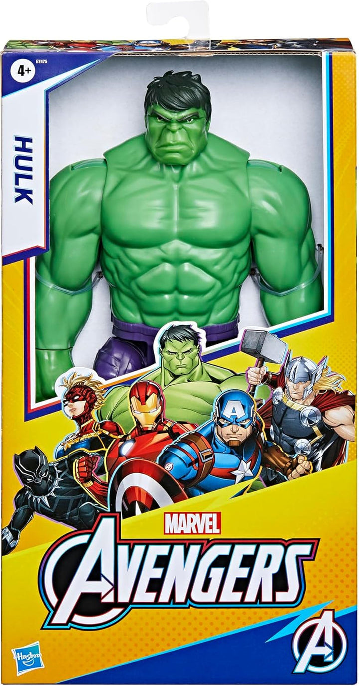 Marvel Avengers Titan Hero Series Blast Gear Deluxe Hulk Action Figure, jucărie mare de 30 cm, pentru copii cu vârsta peste 4 ani, verde