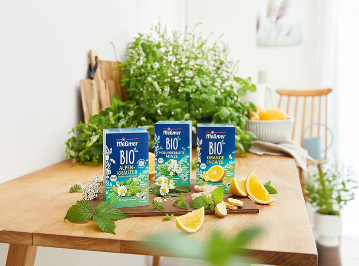 Meßmer Bio Rote Beeren | Ingrediente 100% naturale | 20 pliculețe de ceai | Vegan | Fără gluten | Fără lactoză