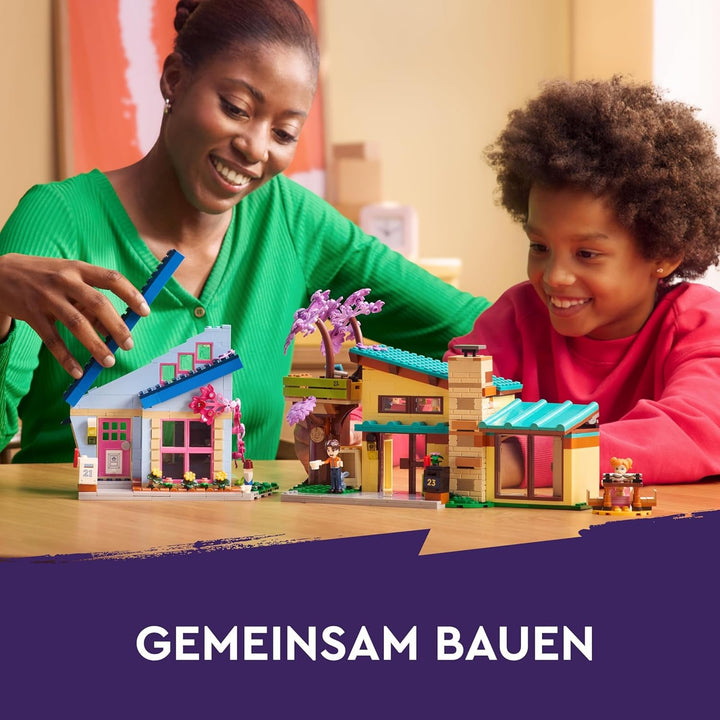 Casă de familie LEGO Friends Olly și Paisley, casă de păpuși cu figurine și accesorii, set cu casă cu două etaje și casă în copac, cadou creativ pentru fete și băieți cu vârsta de peste 7 ani 42620