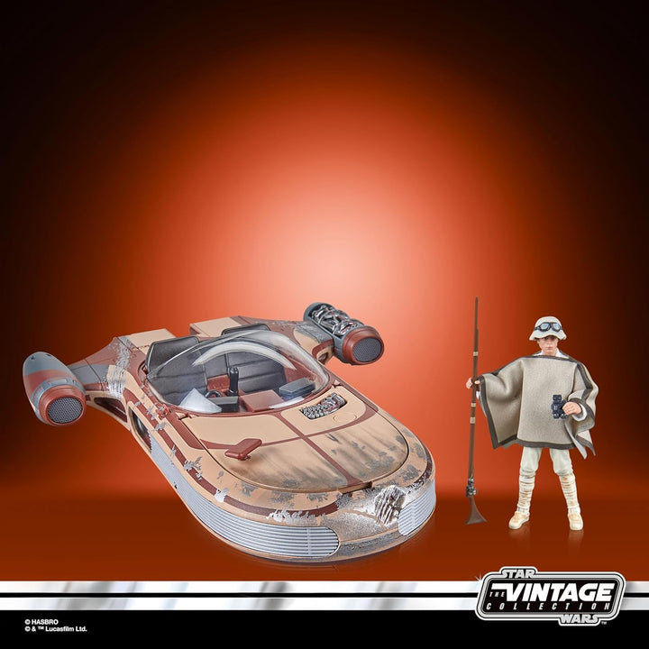 Star Wars Colecția Vintage Landspeeder & Luke Skywalker, Star Wars: O nouă speranță Figura de acțiune și vehicul, 9,5 cm