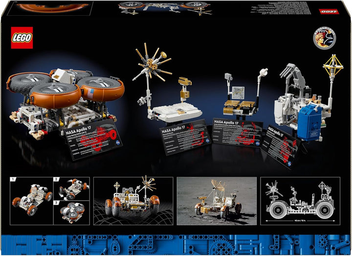 LEGO Technic NASA Apollo Lunar Roving Vehicle (LRV), Model de rover lunar pentru adulți, obiect de colecție spațială pentru pasionații de știință, jucărie de construcție, model de vehicul spațial 42182