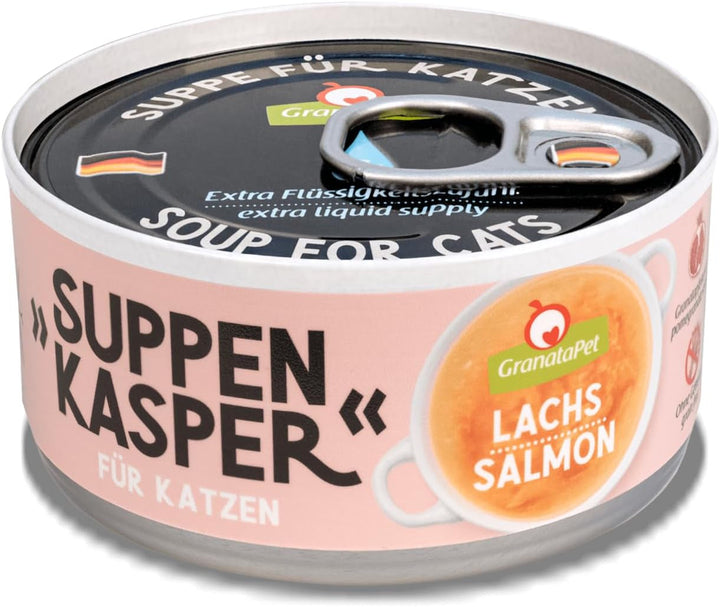 Granatapet Suppenkasper Multipack 6 varietăți, 12 X 70 G, Gustări pentru pisici, Răsfățuri pentru hidratare suplimentară, Supapă împotriva foametei mici, Hrană pentru pisici fără cereale și fără zahăr adăugat