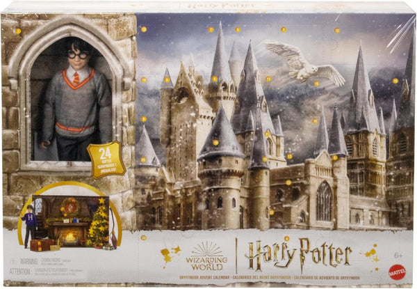 HARRY POTTER Calendarul de Advent Gryffindor - 24 de povești, surprize magice, Camera comună Hogwarts, chip realist, pentru fanii cu vârsta peste 6 ani, HND80