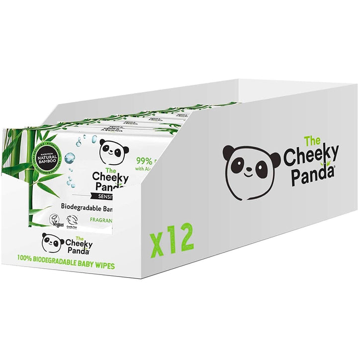 The Cheeky Panda Baby Feuchttücher Bambus | 60 Eco Tücher | Sanft Und Weicher | Baby Erstausstattung Neugeborene