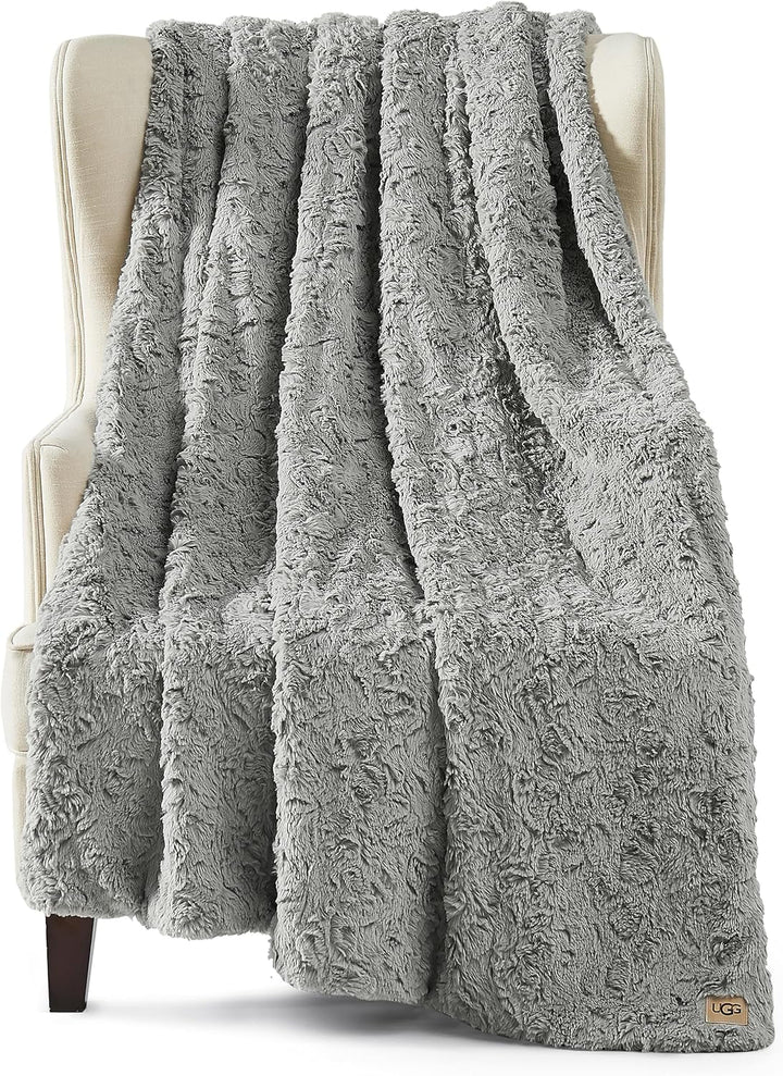 UGG Adalee 10483 Ãœberwurfdecke Aus Weichem Kunstfell, Wendbar, LuxuriÃ¶s, GemÃ¼tlich, Flauschig, Flauschig, Hotelstil, Boho, Heimdekoration, Weiche, LuxuriÃ¶se, Bequeme Decken FÃ¼r Couch, 178 X 127 Cm,